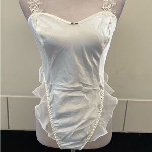 VTG Wedding day inspired White Satin Corset